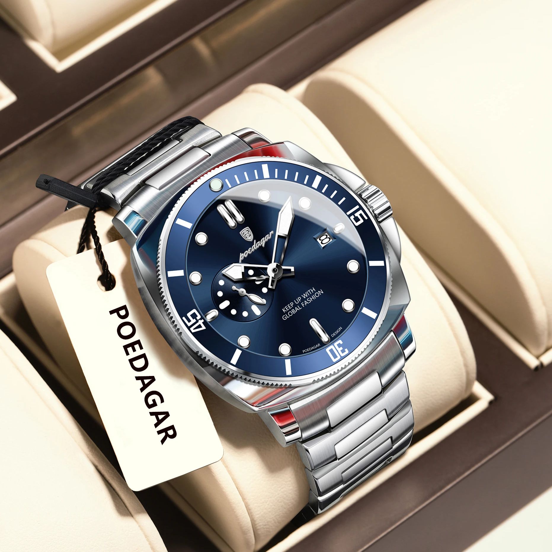 POEDAGAR En Moda Lüks İzle Erk - Luxury Watch Time incelemesi ve fiyatı