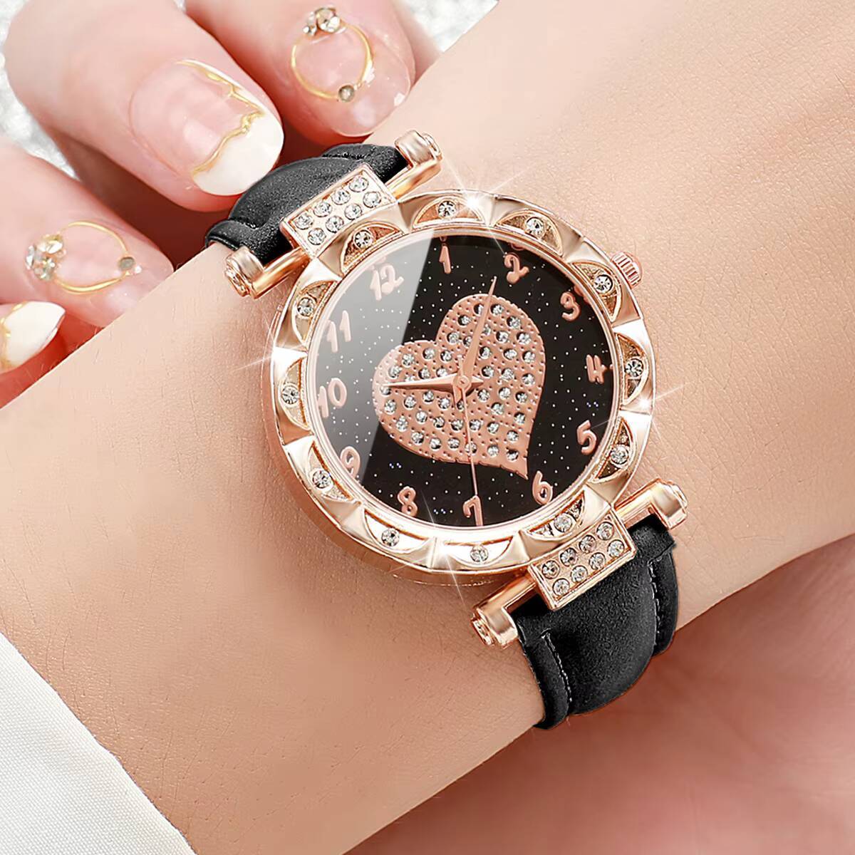 3 adet kadın saatler seti moda - Open Heart Watch incelemesi ve fiyatı