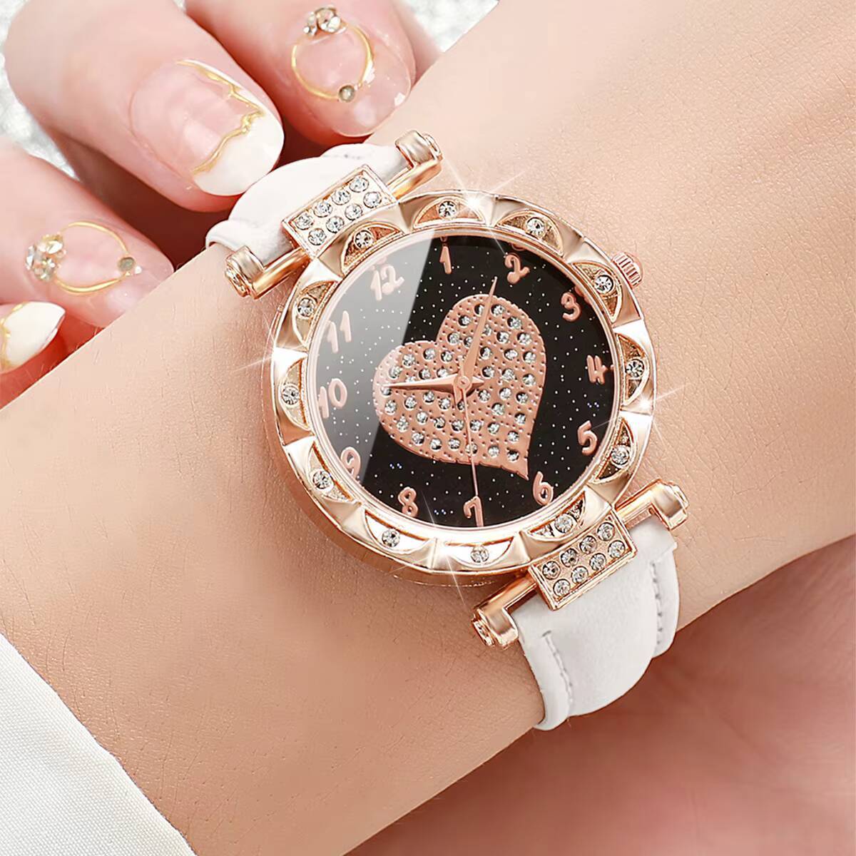 3 adet kadın saatler seti moda - Open Heart Watch incelemesi ve fiyatı