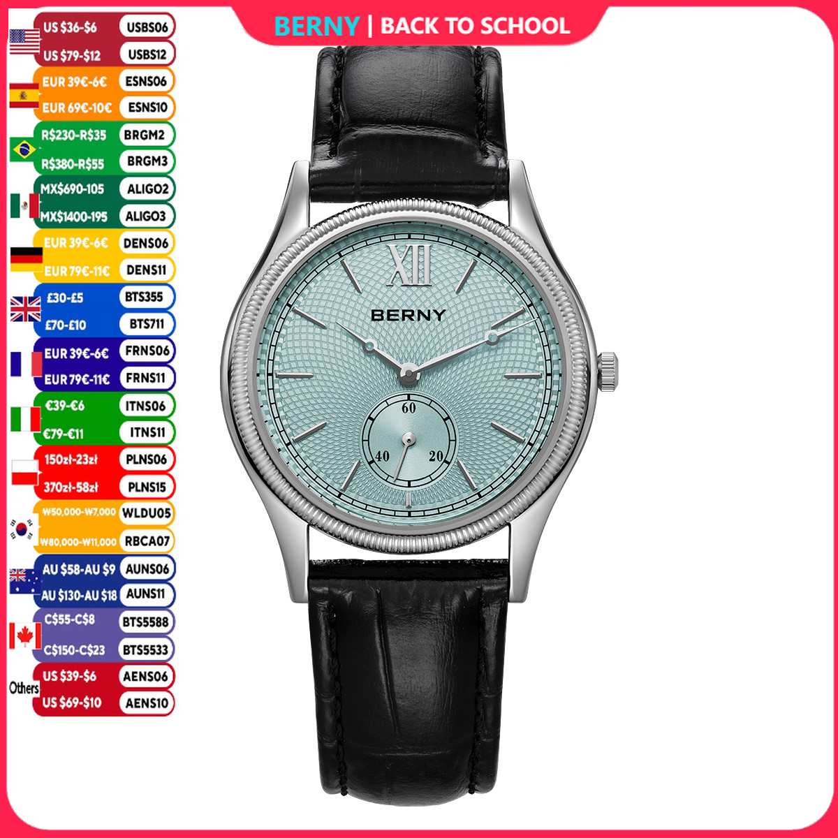 BERNY Erkek Saatleri İnce Lüks - Zen Luxury Watch incelemesi ve fiyatı
