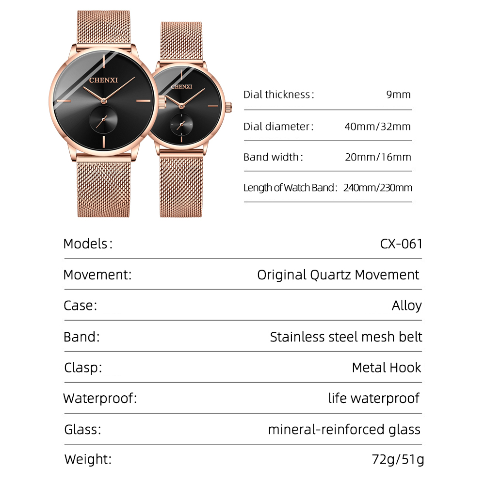 CHENXI Lüks Su Geçirmez Erkek  - Luxury Watch Price incelemesi ve fiyatı